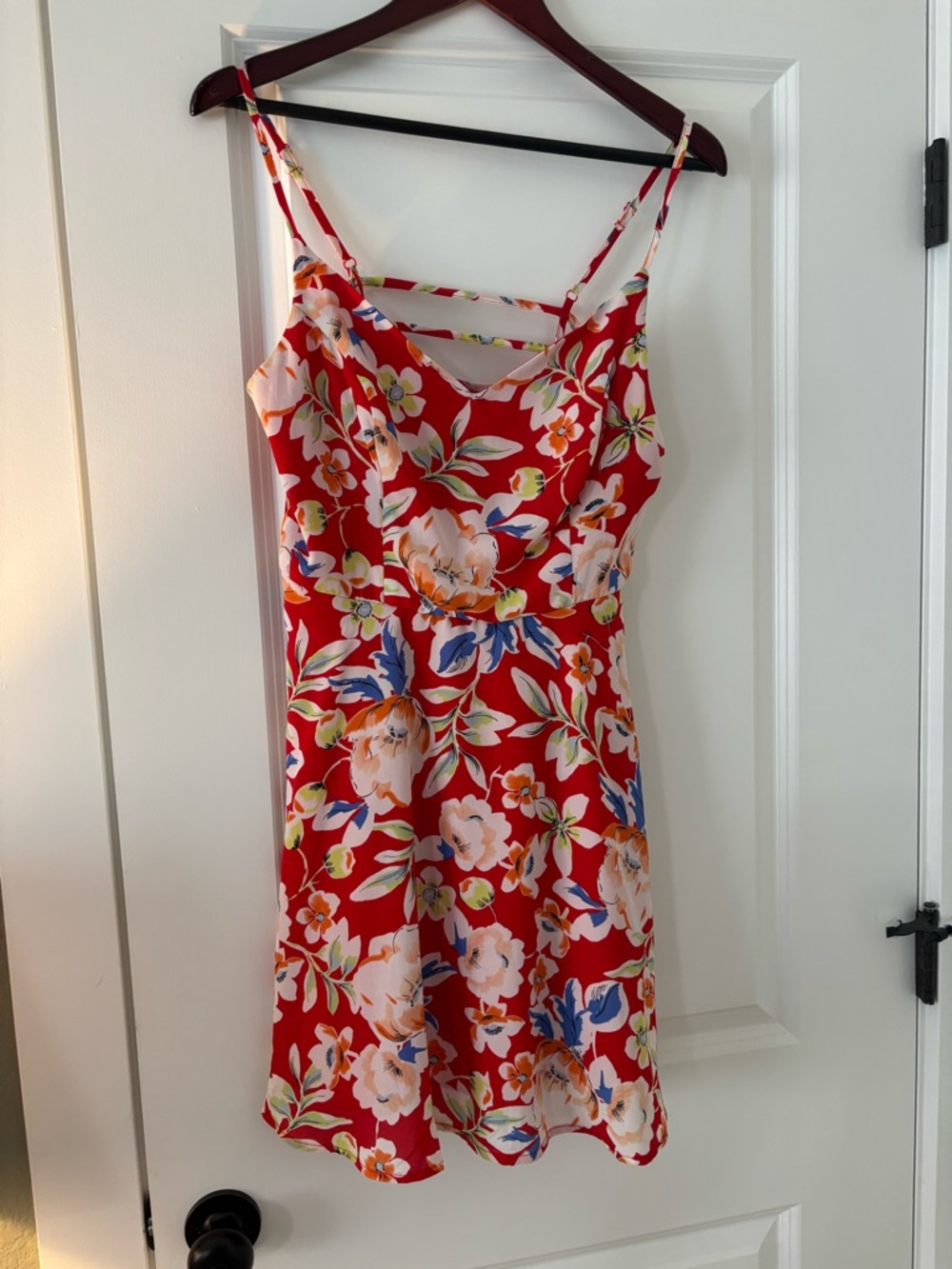 Trixxi Red Floral Strappy Mini Dress